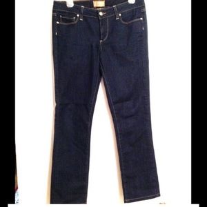 PAIGE Pin Straight Dark Wash Jeans